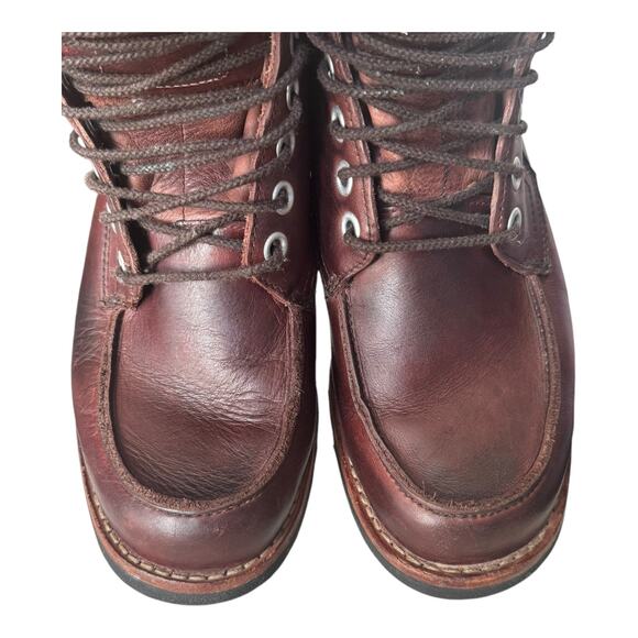 Timberland - Earthkeepers Moc toe Leather Brown Plum Boots size 8 - Picture 5 of 14